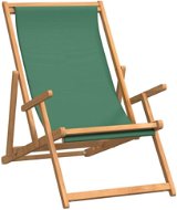 SHUMEE Ležadlo plážové, tík, zelené 317699 - Záhradné kreslo