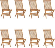 SHUMEE Židle zahradní skládací zahradní, teak 3096592 - 8ks v balení - Zahradní židle
