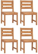 SHUMEE Židle zahradní, teak 3157174 - 4ks v balení - Zahradní židle