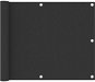 Balkónová zástena antracitová 75 × 500 cm oxfordská látka 134866 - Zástena