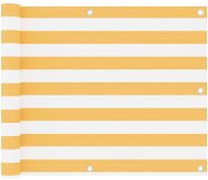 Balkónová zástena bielo-žltá 75 × 400 cm oxfordská látka 134901 - Zástena