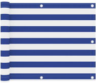 Balcony screen white-blue 75×400 cm oxford fabric 134913 - Screen