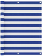 Balcony screen white blue 120×400 cm oxford fabric 134921 - Screen