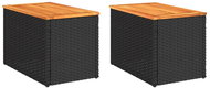 SHUMEE Zahradní stolky 2 ks černé 55 × 34× 37 cm, polyratan masivní dřevo - Zahradní stůl
