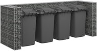 Gabion screen for bins galvanized steel 320x100x120 cm 145614 - Screen