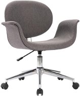 Otočná jídelní židle šedá textil - Jídelní židle