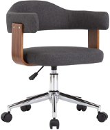Otočná jídelní židle šedá ohýbané dřevo a textil - Jídelní židle