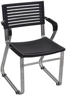 Stohovatelné jídelní židle 2 ks černé plast - Jídelní židle