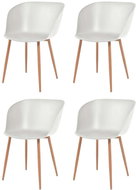 Jídelní židle 4 ks bílé plast - Jídelní židle