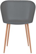 Jídelní židle 2 ks šedé plast - Jídelní židle