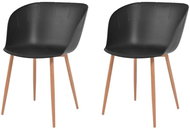 Jídelní židle 2 ks černé plast - Jídelní židle