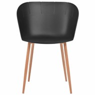 Jídelní židle 4 ks černé plast - Jídelní židle