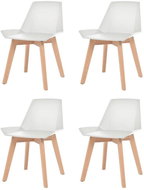 Jídelní židle 4 ks bílé plast - Jídelní židle