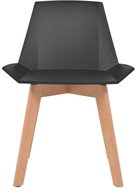 Jídelní židle 4 ks černé plast - Jídelní židle