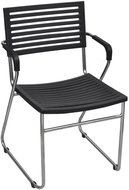 Stohovatelné jídelní židle 12 ks černé plast - Jídelní židle