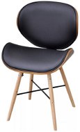 Jedálenské stoličky 6 ks čierne ohýbané drevo a umelá koža - Jedálenská stolička