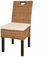 Jídelní židle 6 ks ratan kubu a mangovníkové dřevo - Jídelní židle