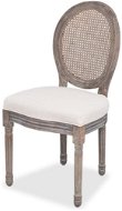 Jídelní židle 6 ks krémové textil - Jídelní židle