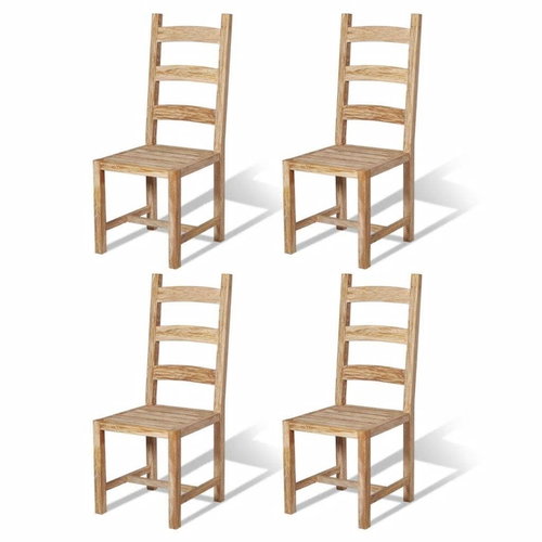 Jídelní židle 4 ks masivní teakové dřevo - Jídelní židle - Main image