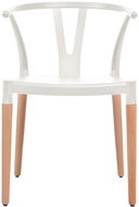 Jídelní židle 6 ks bílé plast - Jídelní židle