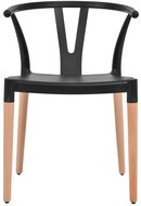 Jídelní židle 6 ks černé plast - Jídelní židle