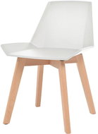 Jídelní židle 6 ks bílé plast - Jídelní židle