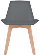 Jídelní židle 6 ks šedé plast - Jídelní židle