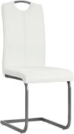 Konzolové jídelní židle 6 ks bílé umělá kůže - Jídelní židle