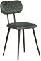 Jídelní židle 6 ks šedé pravá kůže - Jídelní židle