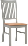 Jedálenské stoličky 6 ks sivé masívne dubové drevo - Jedálenská stolička