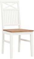 Jídelní židle 4 ks bílé masivní dubové dřevo - Jedálenská stolička