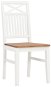 Jídelní židle 4 ks bílé masivní dubové dřevo - Jedálenská stolička