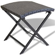 Skladacia stolička polyratan čierna 41788 - Záhradná stolička
