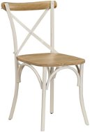 Židle s křížem 4 ks bílé masivní mangovníkové dřevo - Jídelní židle