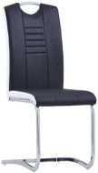 Konzolové jídelní židle 6 ks černé umělá kůže - Jídelní židle