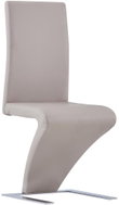 Jídelní židle s cik-cak designem 6 ks cappuccino umělá kůže - Jídelní židle
