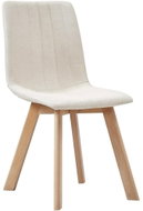 Jídelní židle 6 ks krémové textil - Jídelní židle
