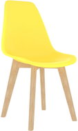Jídelní židle 2 ks žluté plast - Jídelní židle