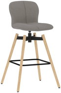 Otočné barové židle 2 ks světle šedé textil - Barová židle