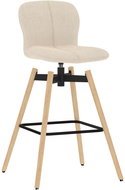 Otočné barové židle 2 ks krémové textil - Barová židle