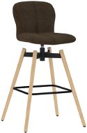 Otočné barové židle 2 ks hnědé textil - Barová židle