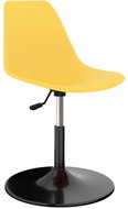 Otočné jídelní židle 6 ks žluté PP - Jídelní židle