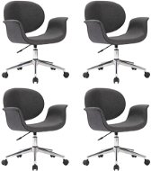 Otočné jídelní židle 4 ks šedé textil - Jídelní židle