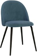 Jídelní židle 4 ks modré textil - Jídelní židle