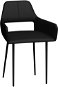 Jídelní židle 2 ks černé umělá kůže - Jídelní židle