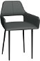 Jídelní židle 2 ks šedé umělá kůže - Jídelní židle