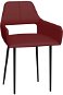 Jídelní židle 2 ks vínově červené umělá kůže - Jídelní židle