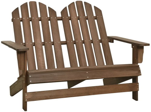 2místná zahradní židle Adirondack masivní jedle hnědá, 315901 - Zahradní židle - Main image