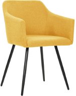 Jedálenské stoličky, 2 ks, žlté, textil - Jedálenská stolička