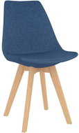 Jídelní židle 2 ks modré textil - Jídelní židle
